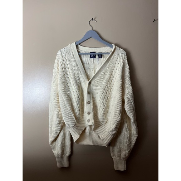 Vintage Heavy Cable Knit Cardigan - Picture 1 of 4